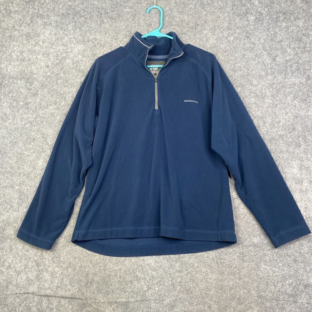 Bear Grylls Craghoppers Pullover Mens UK Medium 1/4 Zip Fleece Sweater Hiking